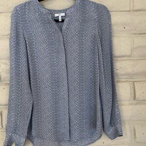 Joie Gray Patterned Blouse